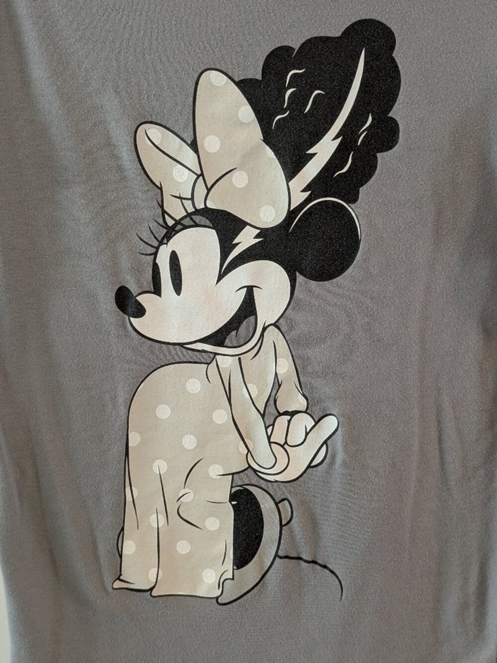 Disney Women’s Minnie Mouse Frankenbride Graphic Tee - Gray Heather - Medium